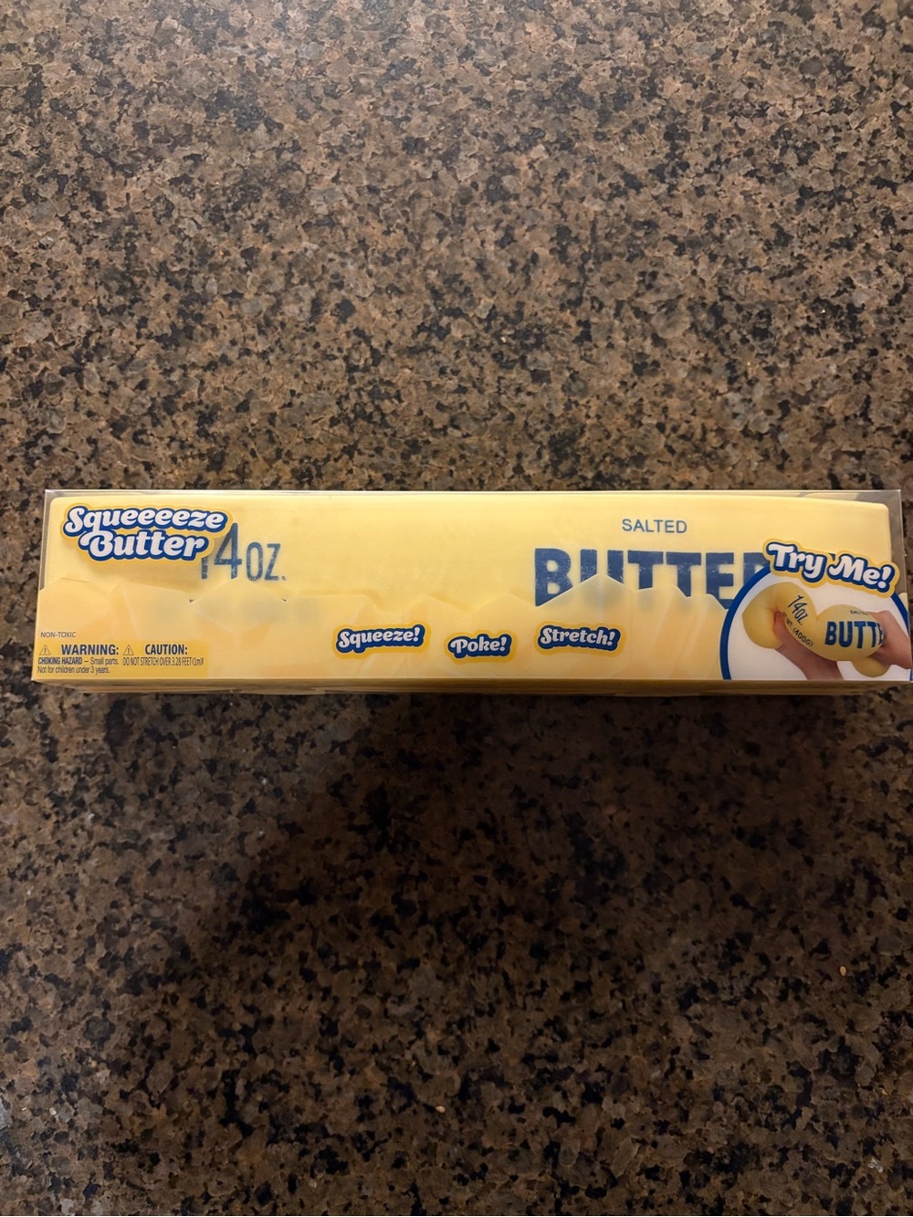 Squeeeeze Butter Salted 14oz Novelty Squeeze Toy - Yellow